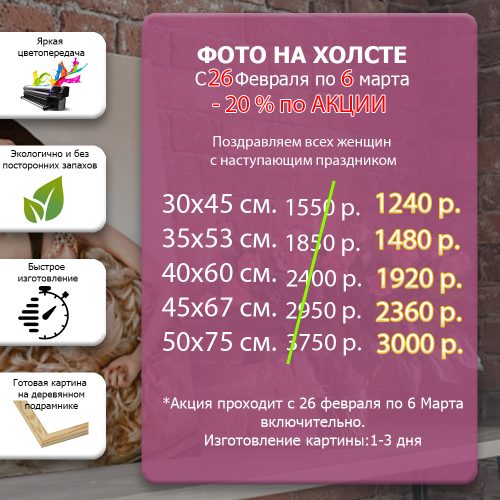 Фото на холсте сургут